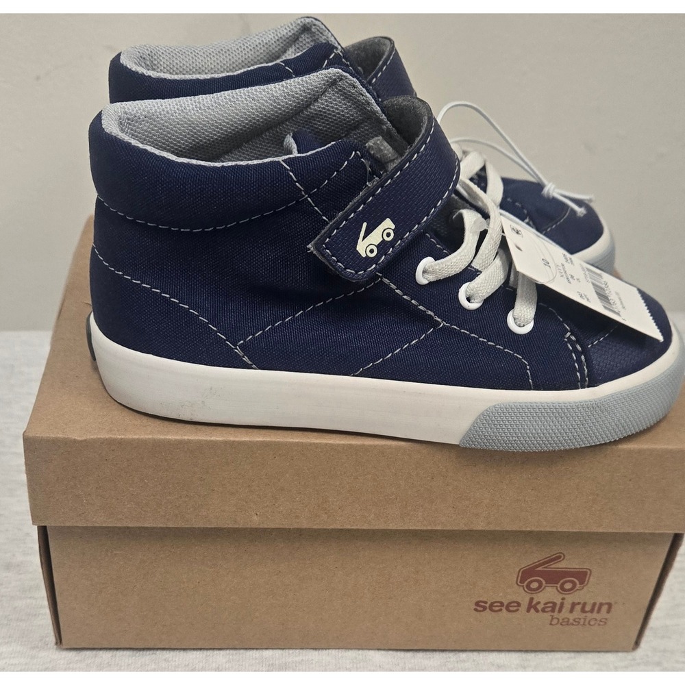 See Kai Run Basics Belmont III Navy High Top Sneakers Kids Size 10 KSN115U130